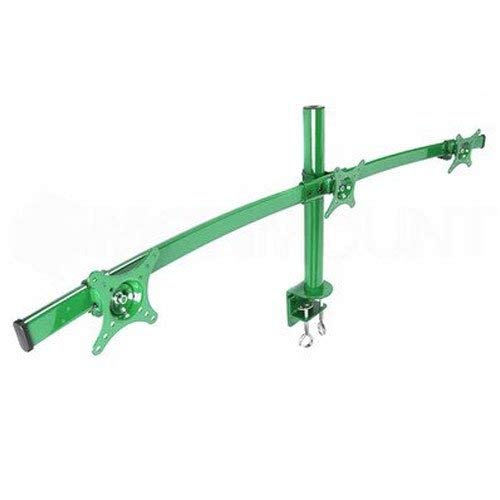 MonMount Curved Triple LCD Monitor Arm Mount, Green (LCD-2230G)