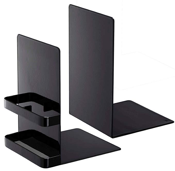 YAMAZAKI home Tower Book End, Black