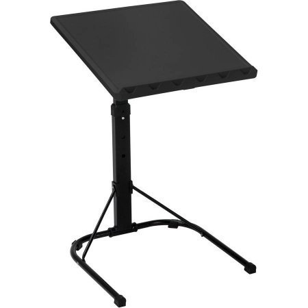 Amazing Small Folding Laptop Table - Black Aluminum/Plastic Lightweight Cooler Laptop Computer Desk - Adjustable Folding Table Stand - DJ Laptop Holder or Tablet Stand for Bed, Couch or Coffee Tables