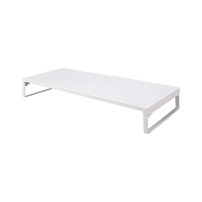 LIHIT LAB Desktop Stand (Monitor Stand), White, 9.8 x 23.2