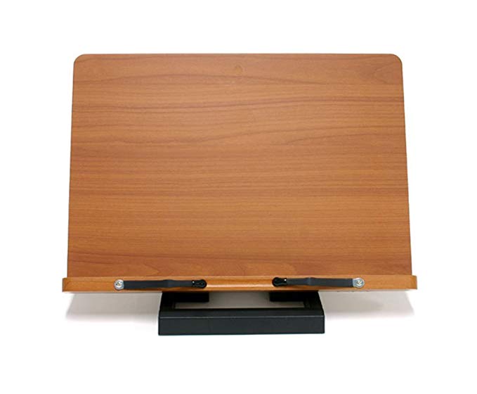 Office Supplies MDF Wood Book Stand Holder Reading Desk Desktop Book Stands Bookends Cherry W 390mm