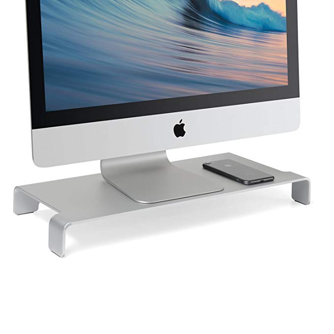 Viozon Aluminum Laptop Stand for Desk, Computer Riser Steady Organizer & for All Apple MacBook 12