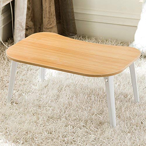 Jerry & Maggie - 4-legs Laptop Desk Foldable Lapdesk Play Game Table Board - Otaku Lazy Play Style Lightweight Portable Party Personal Wood Laptop on Bed Sofa Natural Wood Tone