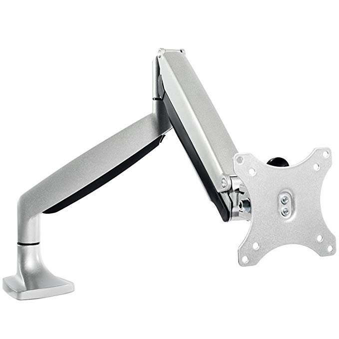 Single Monitor Arm Stand - EleTab Full Motion Height Adjustable Fits for 24,27,30,32 Inch LCD Screen Computer VESA Mount