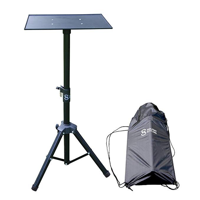 Laptop Projector Tripod Stand – Adjustable Table with Sturdy Base – Portable Set with Storage Bag 30” – 44”