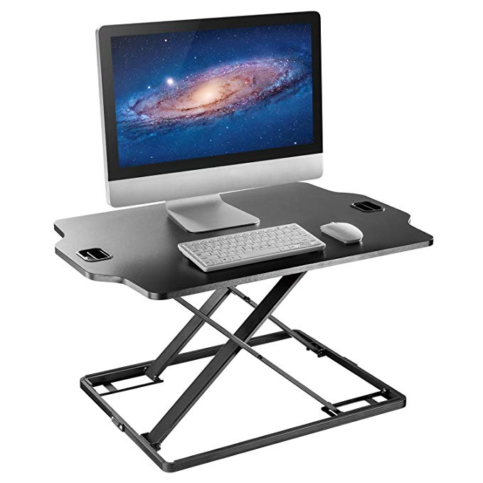 Standing Desk Converter - Height Adjustable Sit to Stand Up Desk, Economic Tabletop Workstation Monitor Riser, Lift Height from 1.6