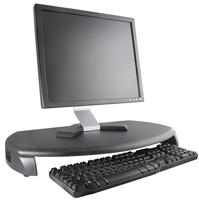 Kantek MS280B CRT/LCD Stand with Keyboard Storage, 23