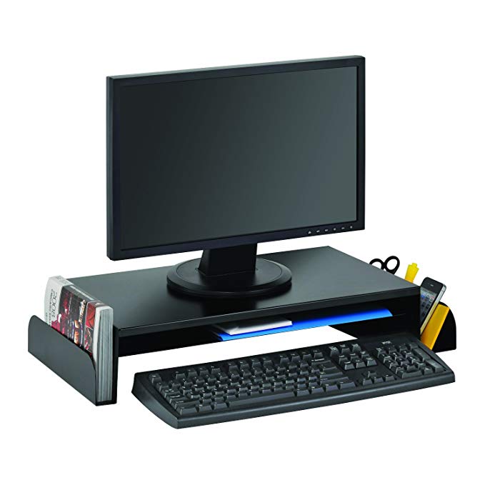 STEELMASTER Monitor Stand, 24 x 12.19 x 3.5 Inches, Black (264655004)