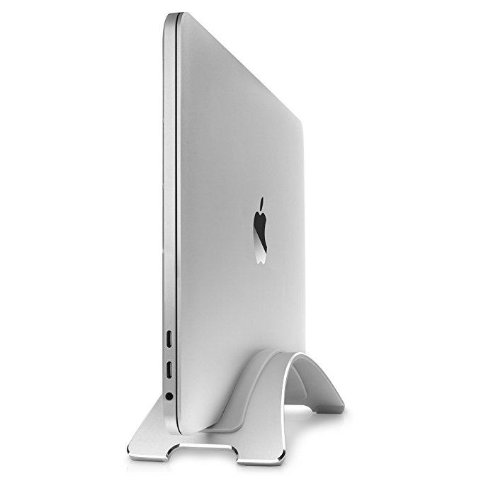 Twelve South BookArc for MacBook, Silver | Space-Saving Vertical Desktop Stand for Apple notebooks