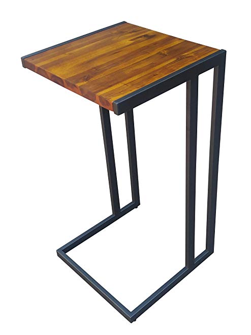 Design 59 inc Acacia Hardwood C Table/End Table/Laptop Stand, NO Assembly Required