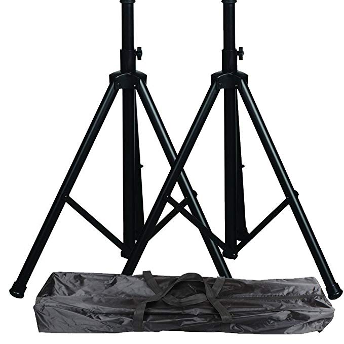 Speaker stands 2x carrying bag adjustable height DJ pro audio