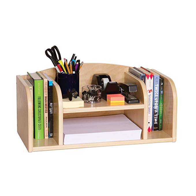 Guidecraft Low Desk Organizer Set - Book and Folder Storage Unit, Office and School Supplies Furniture